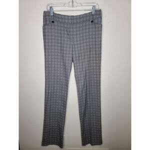 New York & Co NY&Co black white plaid career office dress pants - 4T / 4 Tall